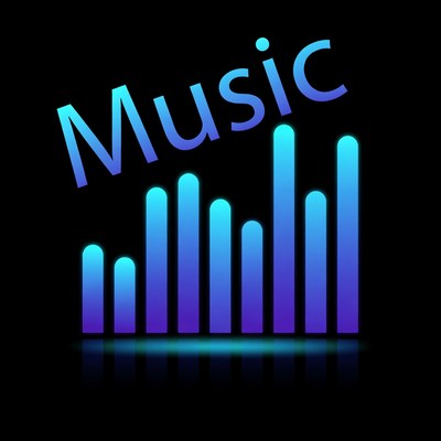 Blue Music Equalizer on Black