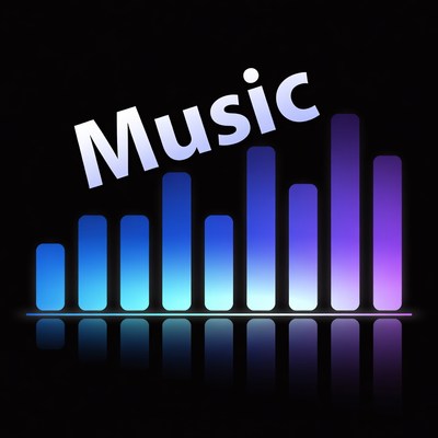 Blue Music Equalizer Waves