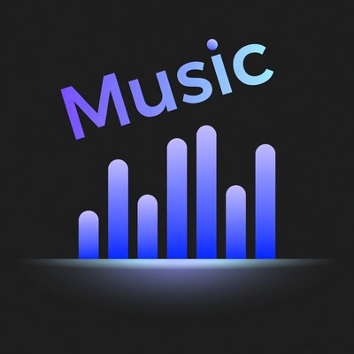 Purple Music Sound Waves