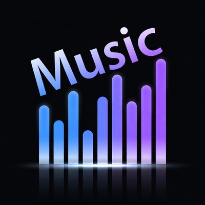 Glowing Music Equalizer Bars