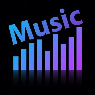 Blue Music Equalizer Bars