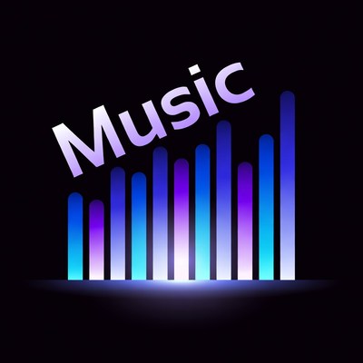 Purple Music Sound Waves