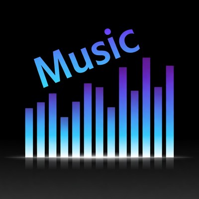 Blue Music Equalizer Bars