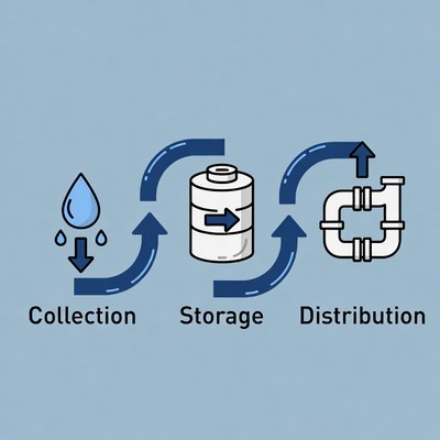 Water Collection Storage Distribution Cycle