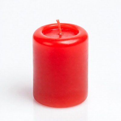 Red Candle with Flame