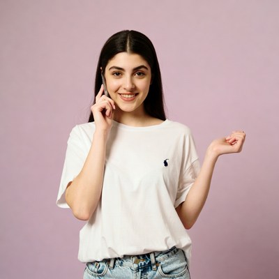 Young woman talking on phone
