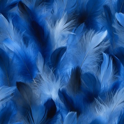 Blue Feathers Background Texture