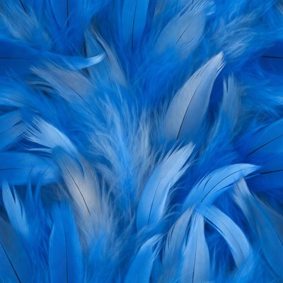 Blue Feathers Texture Background