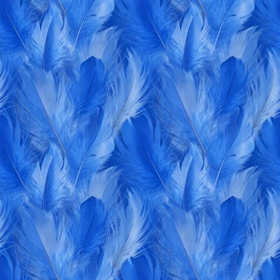 Blue Feathers Seamless Pattern
