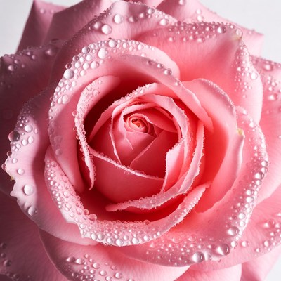Pink Rose with Water Droplets