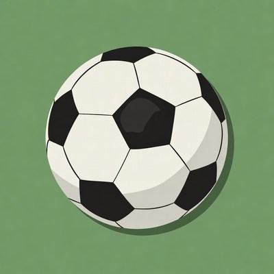 Soccer Ball on Green Field
