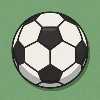 Soccer Ball on Green Field