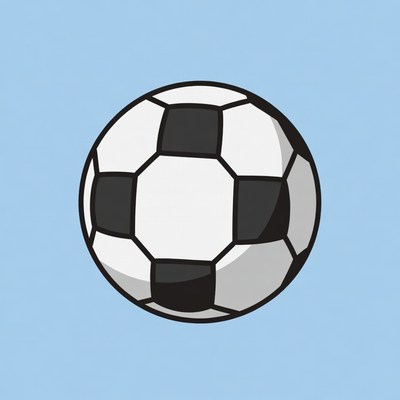 Soccer Ball on Blue Background