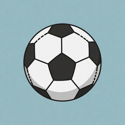 Black and white soccer ball