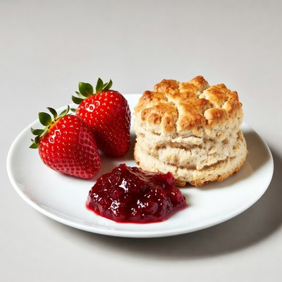Strawberry Biscuit with Jam