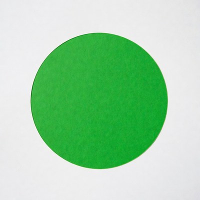 Green circle on white background