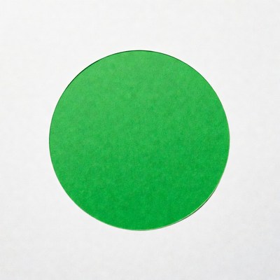 Green Circle on White Background