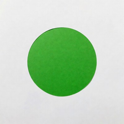 Green Circle on White Background