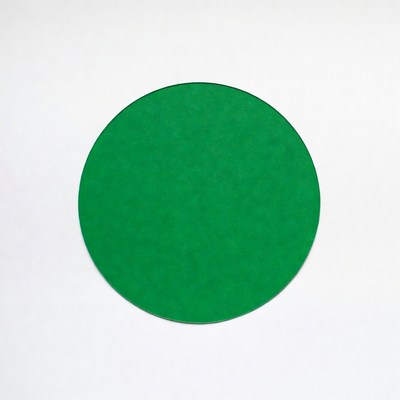 Green Circle on White Background