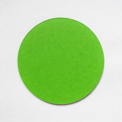 Bright Green Circular Disc