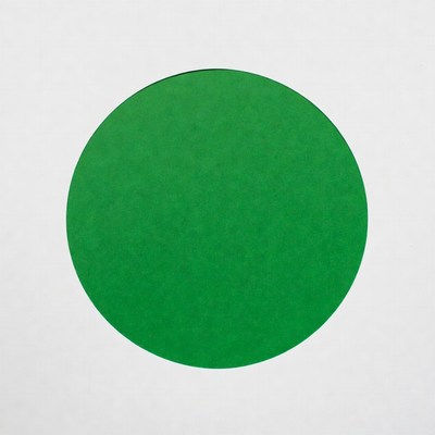 Green Circle on White Background
