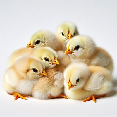 Pile of Cute Fluffy Chicks