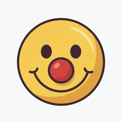 Clown Emoji with Red Nose
