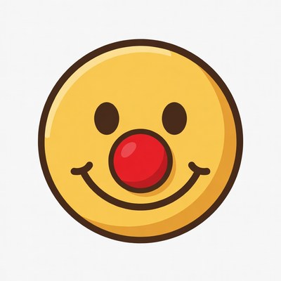 Yellow Clown Emoji Smiling