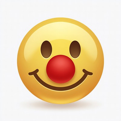 Clown Emoji with Red Nose