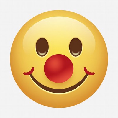 Smiling Clown Emoji with Red Nose
