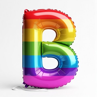 Rainbow Letter B Balloon