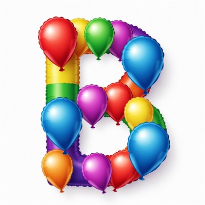Colorful Balloon Letter B