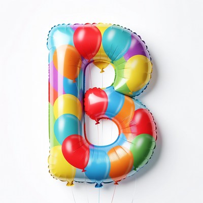 Colorful Balloon Letter B