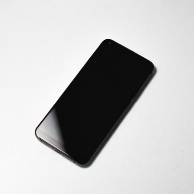 Black smartphone on white background