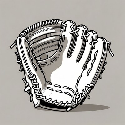 Baseball Glove Illustration