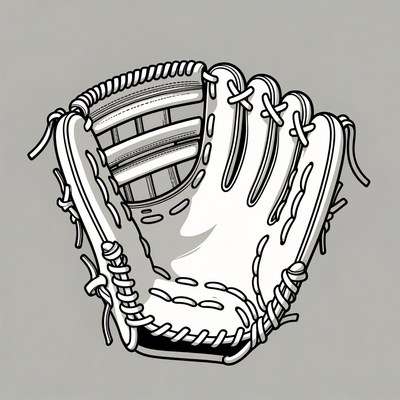 Baseball glove illustration
