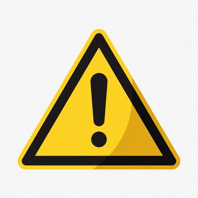 Yellow exclamation mark sign