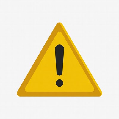 Yellow Exclamation Mark Warning Sign