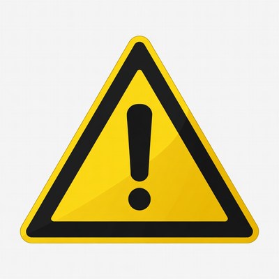 Yellow Warning Triangle Sign