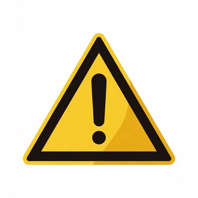 Yellow exclamation mark sign