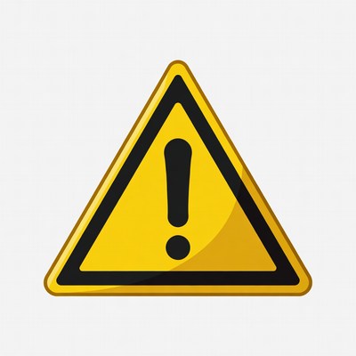 Yellow exclamation mark warning sign