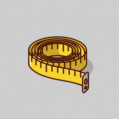 Yellow measuring tape illustration