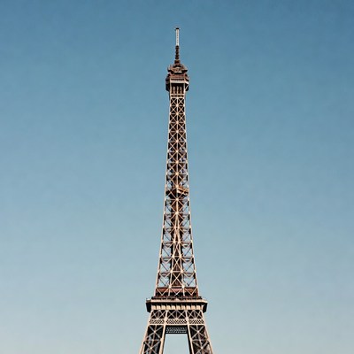 Eiffel Tower Against Blue Sky