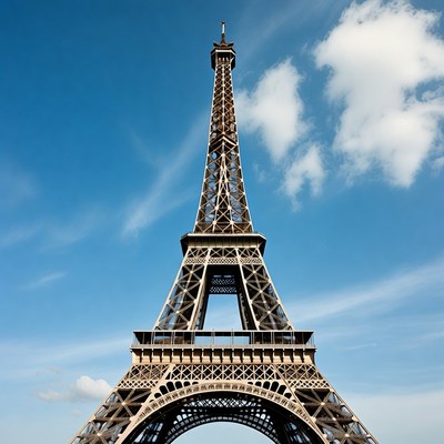 Eiffel Tower Against Blue Sky
