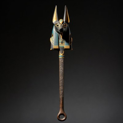 Anubis Jackal Head Staff