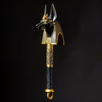 Anubis Scepter Egyptian Artifact