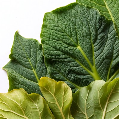 Fresh Green Collard Leaves