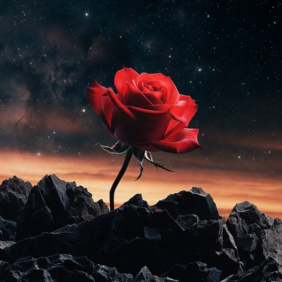 Red Rose on Rocky Mountain Stars