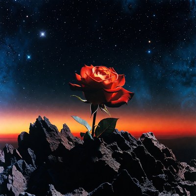 Red Rose on Rocky Mountain Stars