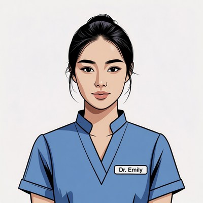 Asian woman doctor Dr. Emily